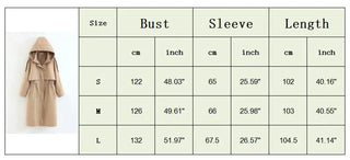 Stylish Lady New New Hot Autumn Hooded Long Coat Jacket Women Fashion Drawstring High Waist Long Sleeve Zipper Outwear Jackets