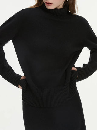 OVERSIZED HYBRID WOOL TURTLENECK