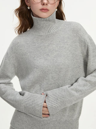 OVERSIZED HYBRID WOOL TURTLENECK