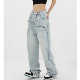 OVERSIZED JEANS - WORN OUT