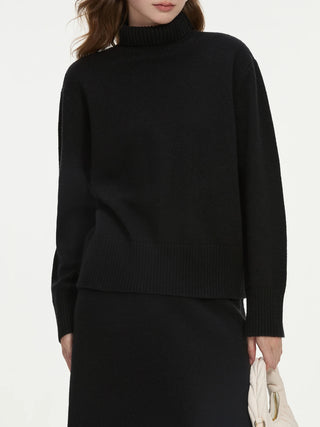 OVERSIZED HYBRID WOOL TURTLENECK