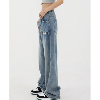 OVERSIZED JEANS - WORN OUT