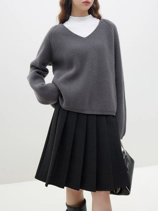 OVERSIZED PURE WOOL PULLOVER