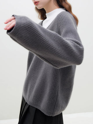 OVERSIZED PURE WOOL PULLOVER