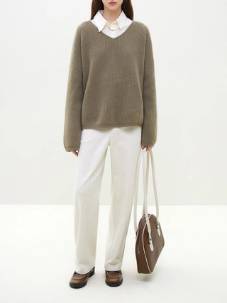 OVERSIZED PURE WOOL PULLOVER