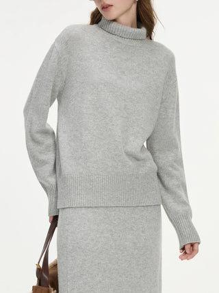 OVERSIZED HYBRID WOOL TURTLENECK